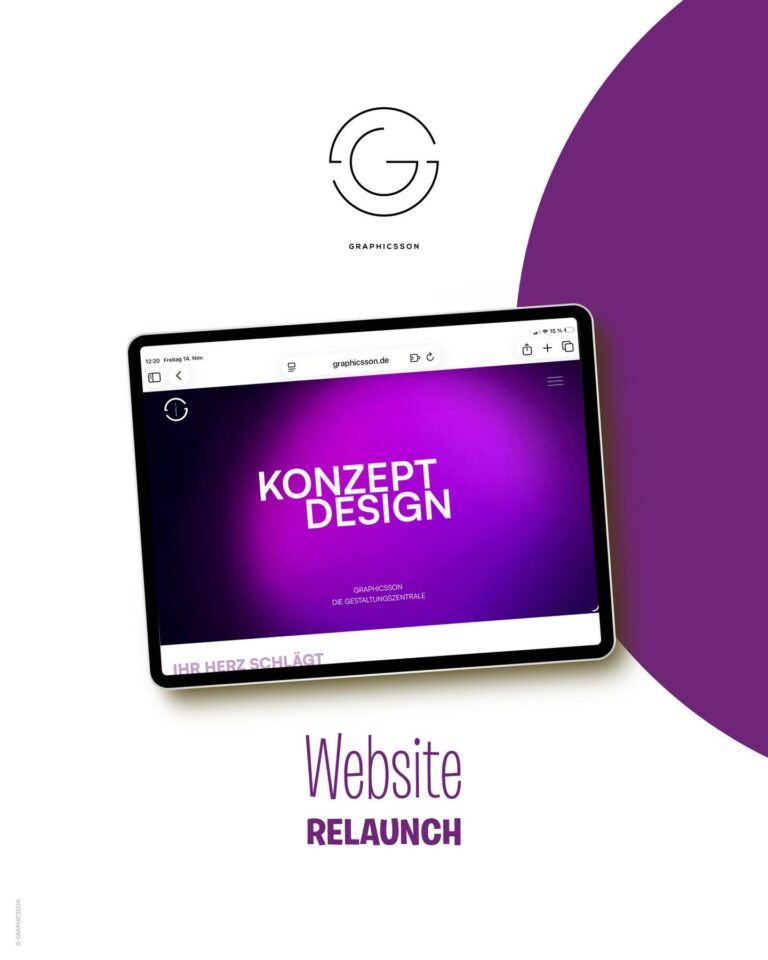 TADAAA! GRAPHICSSON – die »neue« Gestaltungszentrale ist tatsächlich online. Was lange währt, wird endlich sichtbar: www.graphicsson.de

GRAPHICSSON versteht sich jetzt ganz offiziell als Gestaltungszentrale – konzeptionell stark, designverliebt wie eh und je und jetzt auch digital so aufgestellt, wie wir es für unsere Kunden schon tagtäglich umsetzen: klar, markant, auf den Punkt und mit Herzschlagmoment :-)

Und ja – wir sind trotz aller Veränderungen noch immer #purple. Warum? Weil #Lila für GRAPHICSSON mehr als eine Farbe ist! Es ist ein Statement. Es steht für mutige Gestaltung mit Verstand, für Ideen, die mehr können als nur hübsch, und für Marken, die nicht dem nächsten Trend, sondern der eigenen Linie folgen.

So wie diese (unsere) Kunden…
• Für RCH und UNIVERSAL haben wir Kalender gestaltet, die mehr sind als praktische Planer – sie transportieren Identität.
 • m2g-Consult hat mit einem Save-the-Date-Flyer geladen – ganz besonders zur Freude der Köpenicker UNION-Fans.
 • Und die 3. Ausgabe des John-Locke-Letters 2025 (SOPHIA Berlin GmbH) ist bereits erschienen und im Kiez von Berlin-Lichtenrade angekommen. Die finale Ausgabe des Jahres wird auch schon wieder umgesetzt.

Wir danken unseren Kunden für das Vertrauen und die immer partnerschaftliche Zusammenarbeit. Vielen lieben Dank!

#graphicsson ist keine klassische Agentur, sondern Gestaltungszentrale für Konzept und Design. Denn ohne Konzept kein Design.
