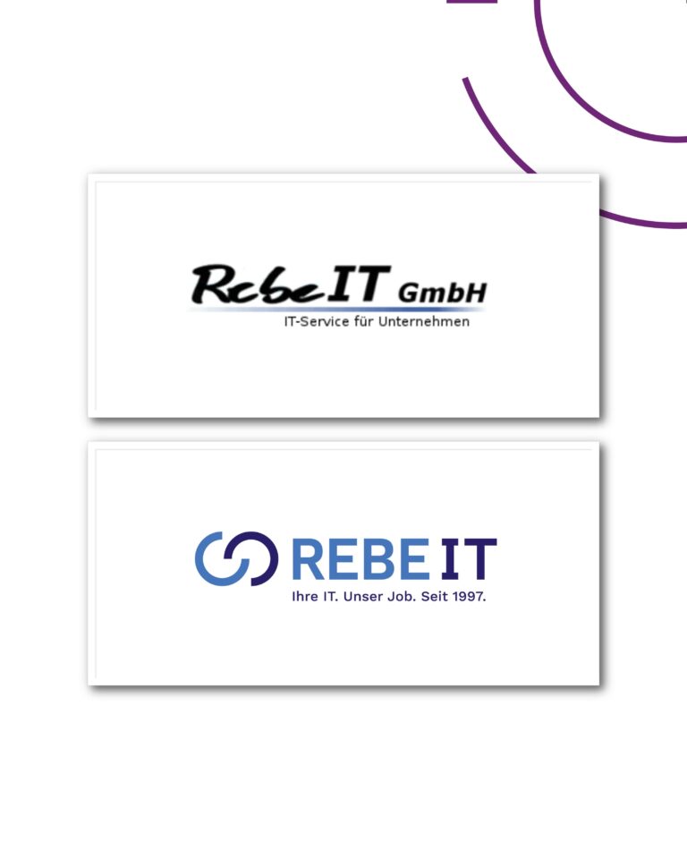 29 Jahre IT-Erfahrung sprechen für sich. Aber manchmal muss man sie auch sehen können.

Für RebeIT haben wir das Logo komplett neu gedacht — und dabei ganz bewusst das Infinity-Symbol in den Mittelpunkt gestellt. Es steht für das, was RebeIT seit 1997 macht: Systeme vernetzen, Prozesse optimieren, mit den Anforderungen mitwachsen. Dazu eine klare Typografie, zwei harmonische Blautöne und ein Claim, der es auf den Punkt bringt: Ihre IT. Unser Job. Seit 1997.

Die Website ist schon in Arbeit — denn ein starkes Logo ist immer der Startschuss für mehr. Vielen Dank für das Vertrauen und die gute Zusammenarbeit.
